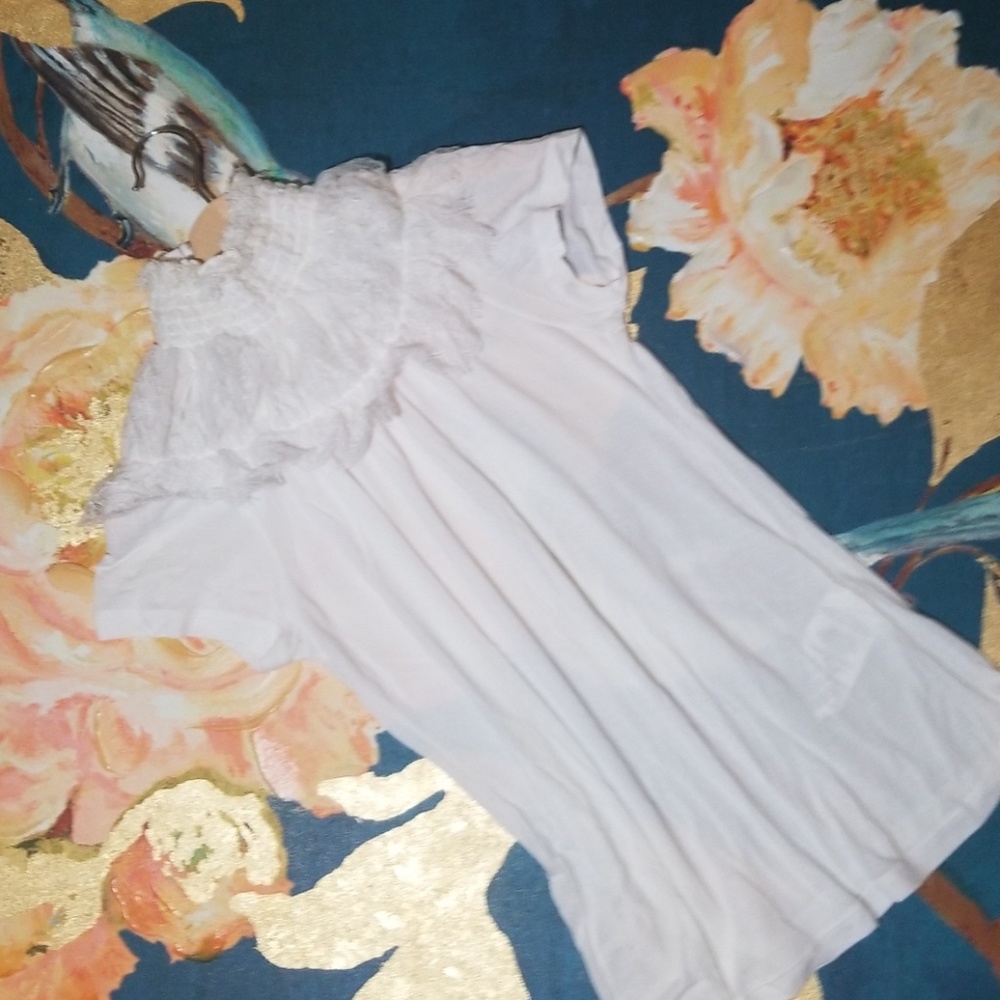 RED VALENTINO HIGH LACE NECK TOP